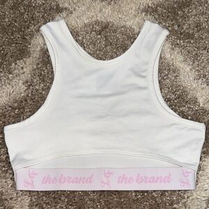 LF The Brand Cutout Underboob Crop Top with Pink Detail